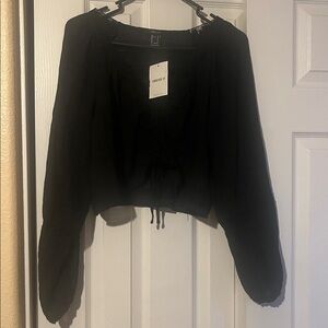 Forever 21 Black Long Sleeve Blouse